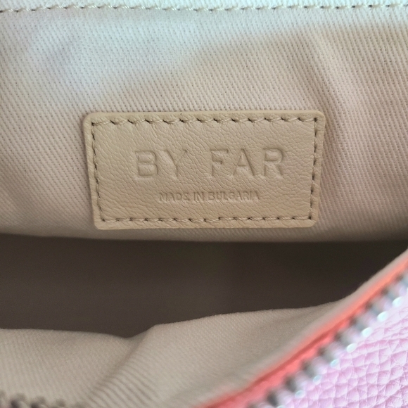 BY FAR Cush Flat Grain Leather Bag, Pink, NWT - Picture 13 of 16